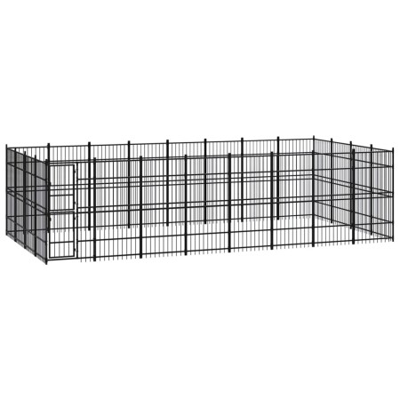 Outdoor steel kennel 29.49 m² by vidaXL, Dog kennels and fences - Ref: Foro24-3097986, Price: 1,00 €, Discount: %