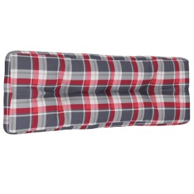 Cushion for pallet sofa in red checkered fabric 120x40x12 cm by vidaXL, Cushions for chairs and sofas - Ref: Foro24-314481, P...