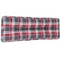 Cushion for pallet sofa in red checkered fabric 120x40x12 cm by vidaXL, Cushions for chairs and sofas - Ref: Foro24-314481, P...