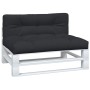 Cushions for pallets, 2 units, black fabric by vidaXL, Cushions for chairs and sofas - Ref: Foro24-314550, Price: 69,77 €, Di...