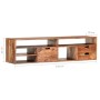 Mueble de TV de madera maciza de Sheesham 140x30x35 cm de vidaXL, Muebles TV - Ref: Foro24-286404, Precio: 300,99 €, Descuent...