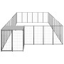 Black kennel 26.62 m² steel by vidaXL, Dog kennels and fences - Ref: Foro24-3082217, Price: 634,99 €, Discount: %