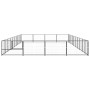 Steel dog kennel 40 m² black by vidaXL, Dog kennels and fences - Ref: Foro24-3082149, Price: 469,12 €, Discount: %