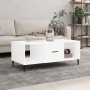 Mesa de centro madera contrachapada blanco brillo 102x50x40 cm de vidaXL, Mesas de centro - Ref: Foro24-829318, Precio: 52,78...