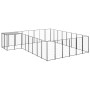 Black dog kennel, 15.73 m² steel by vidaXL, Dog kennels and fences - Ref: Foro24-3082227, Price: 484,90 €, Discount: %