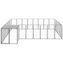 Black dog kennel, 15.73 m² steel by vidaXL, Dog kennels and fences - Ref: Foro24-3082227, Price: 484,90 €, Discount: %