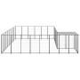 Black dog kennel, 15.73 m² steel by vidaXL, Dog kennels and fences - Ref: Foro24-3082227, Price: 484,90 €, Discount: %