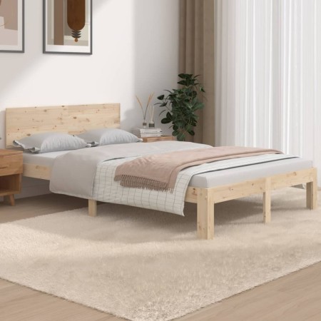 Solid wood bed frame 120x190 cm by vidaXL, Beds and slatted bases - Ref: Foro24-810465, Price: 110,18 €, Discount: %