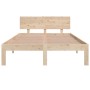 Solid wood bed frame 120x190 cm by vidaXL, Beds and slatted bases - Ref: Foro24-810465, Price: 110,18 €, Discount: %