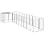 Silver kennel 7.26 m² steel by vidaXL, Dog kennels and fences - Ref: Foro24-3082243, Price: 373,48 €, Discount: %