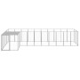 Silver kennel 7.26 m² steel by vidaXL, Dog kennels and fences - Ref: Foro24-3082243, Price: 373,48 €, Discount: %