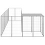 Silver kennel 7.26 m² steel by vidaXL, Dog kennels and fences - Ref: Foro24-3082243, Price: 373,48 €, Discount: %