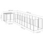 Silver kennel 7.26 m² steel by vidaXL, Dog kennels and fences - Ref: Foro24-3082243, Price: 373,48 €, Discount: %