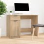 Escritorio madera contrachapada color roble Sonoma 100x50x75 cm de vidaXL, Escritorios - Ref: Foro24-811496, Precio: 95,89 €,...