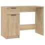 Escritorio madera contrachapada color roble Sonoma 100x50x75 cm de vidaXL, Escritorios - Ref: Foro24-811496, Precio: 98,35 €,...