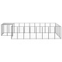 Black kennel 10.89 m² steel by vidaXL, Dog kennels and fences - Ref: Foro24-3082207, Price: 412,16 €, Discount: %