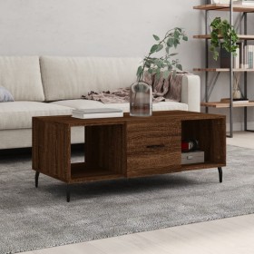 Brown oak plywood coffee table 102x50x40 cm by vidaXL, Coffee table - Ref: Foro24-829323, Price: 49,21 €, Discount: %