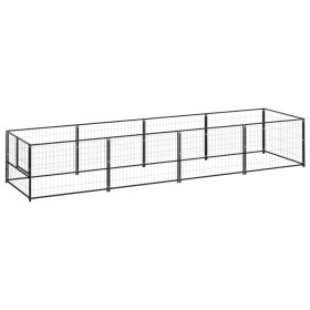 Steel kennel 4 m² black by vidaXL, Dog kennels and fences - Ref: Foro24-3082094, Price: 180,80 €, Discount: %