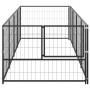 Steel kennel 4 m² black by vidaXL, Dog kennels and fences - Ref: Foro24-3082094, Price: 180,00 €, Discount: %