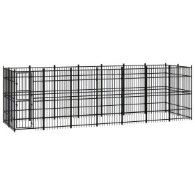 Steel outdoor kennel 12.9 m² by vidaXL, Dog kennels and fences - Ref: Foro24-3097961, Price: 1,00 €, Discount: %