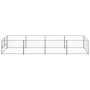 Silver dog kennel 4 m² steel by vidaXL, Dog kennels and fences - Ref: Foro24-3082102, Price: 147,16 €, Discount: %