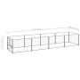 Silver dog kennel 4 m² steel by vidaXL, Dog kennels and fences - Ref: Foro24-3082102, Price: 147,16 €, Discount: %