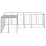 Silver kennel 4.84 m² steel by vidaXL, Dog kennels and fences - Ref: Foro24-3082218, Price: 278,69 €, Discount: %