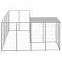 Silver kennel 4.84 m² steel by vidaXL, Dog kennels and fences - Ref: Foro24-3082218, Price: 278,69 €, Discount: %