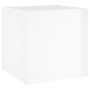 Glossy white plywood planter 40x40x40 cm by vidaXL, Pots and planters - Ref: Foro24-808798, Price: 43,83 €, Discount: %