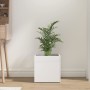 Glossy white plywood planter 40x40x40 cm by vidaXL, Pots and planters - Ref: Foro24-808798, Price: 43,83 €, Discount: %