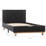 Dunkelgrauer Stoffbettrahmen 90x200 cm von vidaXL, Betten und Lattenroste - Ref: Foro24-286619, Preis: 194,79 €, Rabatt: %