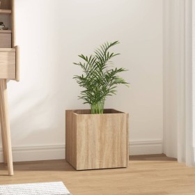 Sonoma oak plywood planter 40x40x40 cm by vidaXL, Pots and planters - Ref: Foro24-808795, Price: 38,37 €, Discount: %