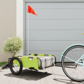 Bicycle trailer iron and green Oxford cloth by vidaXL, Bicycle trailers - Ref: Foro24-94172, Price: 85,99 €, Discount: %