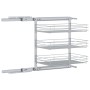 Cesta de cocina extraíble 3 niveles plateada 47x35x56 cm de vidaXL, Contenedores para utensilios de cocina - Ref: Foro24-5097...