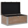 Caja de almacenaje madera maciza abeto marrón 91x52x40 cm de vidaXL, Baúles de almacenamiento - Ref: Foro24-246124, Precio: 1...