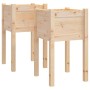 Jardineras 2 uds madera maciza de pino 40x40x70 cm de vidaXL, Maceteros y jardineras - Ref: Foro24-810790, Precio: 45,56 €, D...