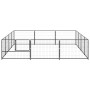 Steel dog kennel 12 m² black by vidaXL, Dog kennels and fences - Ref: Foro24-3082128, Price: 241,41 €, Discount: %