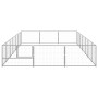 Silberner Zwinger 21 m² Stahl von vidaXL, Hundehütten und Zäune - Ref: Foro24-3082139, Preis: 307,78 €, Rabatt: %