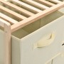 Storage shelf with 6 beige cedar wood fabric baskets by vidaXL, Lockers and storage cabinets - Ref: Foro24-246439, Price: 57,...