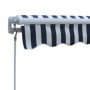 Folding manual operation awning 300 cm blue and white by vidaXL, Awnings - Ref: Foro24-275552, Price: 243,46 €, Discount: %