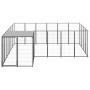 Black dog kennel 8.47 m² steel by vidaXL, Dog kennels and fences - Ref: Foro24-3082212, Price: 366,61 €, Discount: %