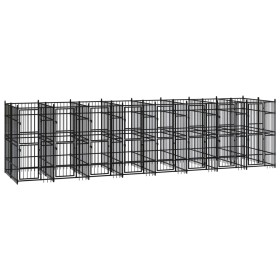 Outdoor steel dog kennel 14.75 m² by vidaXL, Dog kennels and fences - Ref: Foro24-3097943, Price: 2,00 €, Discount: %