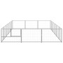 Silberner Zwinger 18 m² Stahl von vidaXL, Hundehütten und Zäune - Ref: Foro24-3082138, Preis: 266,42 €, Rabatt: %