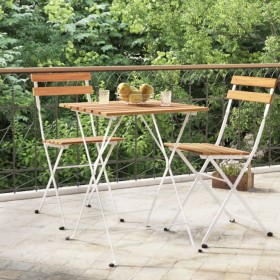 Folding coffee table acacia wood and steel 55x54x71 cm by vidaXL, Garden tables - Ref: Foro24-319973, Price: 58,09 €, Discoun...