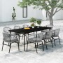 Juego de comedor de jardín 9 piezas ratán sintético gris de vidaXL, Conjuntos de jardín - Ref: Foro24-3099256, Precio: 1,00 €...