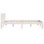 Estructura de cama doble pequeña madera maciza blanca 120x190cm de vidaXL, Camas y somieres - Ref: Foro24-810466, Precio: 136...