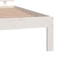 Estructura de cama doble pequeña madera maciza blanca 120x190cm de vidaXL, Camas y somieres - Ref: Foro24-810466, Precio: 136...