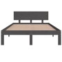 Gray solid wood bed frame 120x190 cm by vidaXL, Beds and slatted bases - Ref: Foro24-810467, Price: 149,11 €, Discount: %