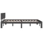 Gray solid wood bed frame 120x190 cm by vidaXL, Beds and slatted bases - Ref: Foro24-810467, Price: 149,11 €, Discount: %