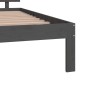 Gray solid wood bed frame 120x190 cm by vidaXL, Beds and slatted bases - Ref: Foro24-810467, Price: 149,11 €, Discount: %